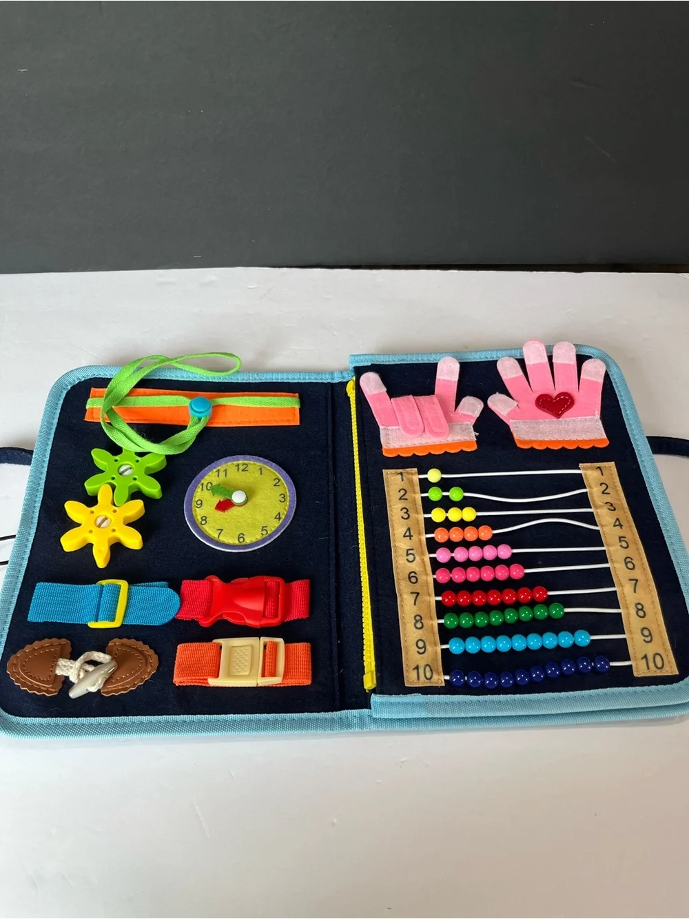 Learning Activity Alphabet Animal Tote Velcro soft.